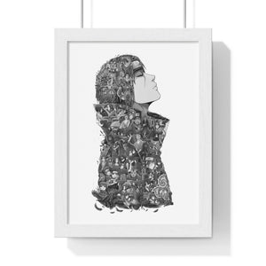 ITACHI (RAIN) BLACK & WHITE FRAMED POSTER ITACHI (RAIN) BLACK & WHITE FRAMED POSTER