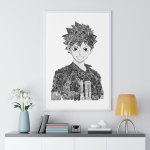 HINATA BLACK & WHITE FRAMED POSTER HINATA BLACK & WHITE FRAMED POSTER