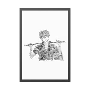 GINTOKI BLACK & WHITE FRAMED POSTER GINTOKI BLACK & WHITE FRAMED POSTER