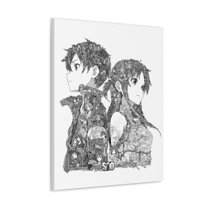 KIRITO ASUNA BLACK & WHITE CANVAS KIRITO ASUNA BLACK & WHITE CANVAS