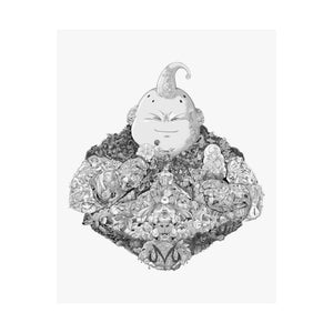 FAT BUU BLACK & WHITE POSTER FAT BUU BLACK & WHITE POSTER
