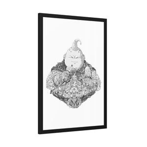 FAT BUU BLACK & WHITE FRAMED POSTER FAT BUU BLACK & WHITE FRAMED POSTER