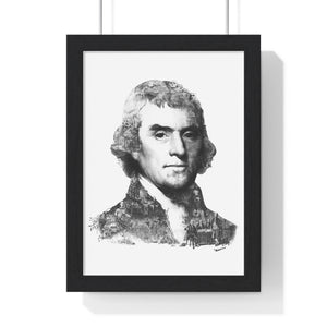 THOMAS JEFFERSON BLACK & WHITE FRAMED POSTER THOMAS JEFFERSON BLACK & WHITE FRAMED POSTER