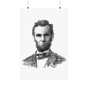 ABRAHAM LINCOLN BLACK & WHITE POSTER ABRAHAM LINCOLN BLACK & WHITE POSTER