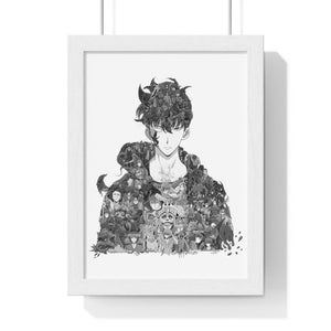SUNG JINWOO BLACK & WHITE FRAMED POSTER SUNG JINWOO BLACK & WHITE FRAMED POSTER