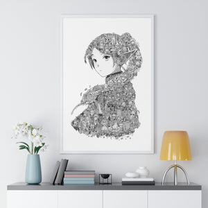 FRIEREN BLACK & WHITE FRAMED POSTER FRIEREN BLACK & WHITE FRAMED POSTER