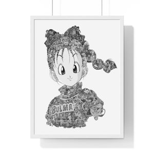 BULMA BLACK & WHITE FRAMED POSTER BULMA BLACK & WHITE FRAMED POSTER