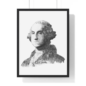 GEORGE WASHINGTON BLACK & WHITE FRAMED POSTER GEORGE WASHINGTON BLACK & WHITE FRAMED POSTER