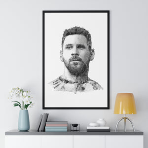 MESSI 2023 BLACK & WHITE FRAMED POSTER MESSI 2023 BLACK & WHITE FRAMED POSTER