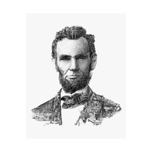 ABRAHAM LINCOLN BLACK & WHITE POSTER ABRAHAM LINCOLN BLACK & WHITE POSTER