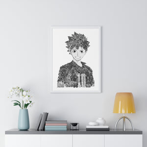 HINATA BLACK & WHITE FRAMED POSTER HINATA BLACK & WHITE FRAMED POSTER