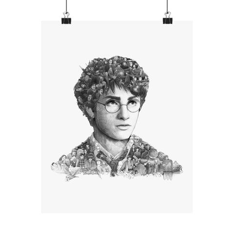 HARRY POTTER BLACK & WHITE POSTER HARRY POTTER BLACK & WHITE POSTER
