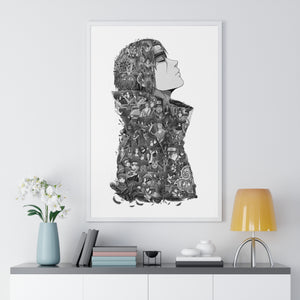 ITACHI (RAIN) BLACK & WHITE FRAMED POSTER ITACHI (RAIN) BLACK & WHITE FRAMED POSTER