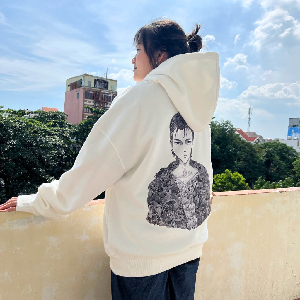 EREN YEAGER BLACK & WHITE HOODIE (Ship from Viet Nam) EREN YEAGER BLACK & WHITE HOODIE (Ship from Viet Nam)