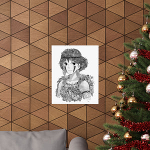 PRINCESS MONONOKE BLACK & WHITE POSTER PRINCESS MONONOKE BLACK & WHITE POSTER