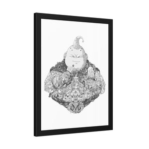 FAT BUU BLACK & WHITE FRAMED POSTER FAT BUU BLACK & WHITE FRAMED POSTER