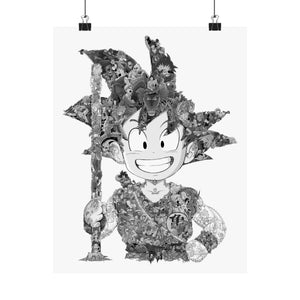KID GOKU BLACK & WHITE POSTER KID GOKU BLACK & WHITE POSTER