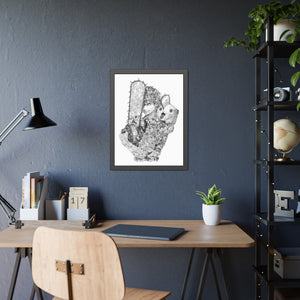 DENJI BLACK & WHITE FRAMED POSTER DENJI BLACK & WHITE FRAMED POSTER