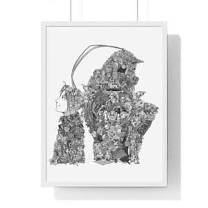 EDWARD ALPHONSE BLACK & WHITE FRAMED POSTER EDWARD ALPHONSE BLACK & WHITE FRAMED POSTER