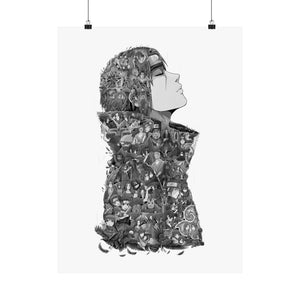 ITACHI (RAIN) BLACK & WHITE POSTER ITACHI (RAIN) BLACK & WHITE POSTER