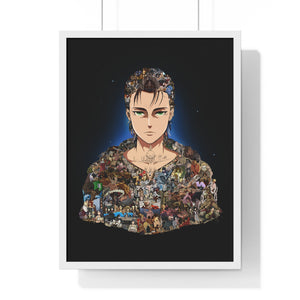 EREN YEAGER COLOR FRAMED POSTER EREN YEAGER COLOR FRAMED POSTER