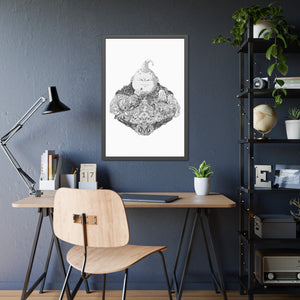 FAT BUU BLACK & WHITE FRAMED POSTER FAT BUU BLACK & WHITE FRAMED POSTER