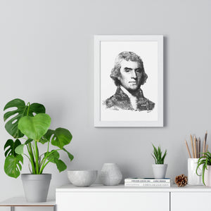 THOMAS JEFFERSON BLACK & WHITE FRAMED POSTER THOMAS JEFFERSON BLACK & WHITE FRAMED POSTER