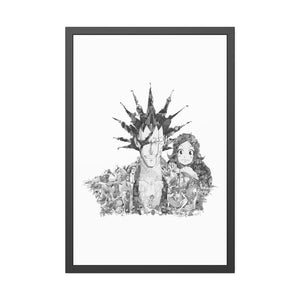 KENPACHI BLACK & WHITE FRAMED POSTER KENPACHI BLACK & WHITE FRAMED POSTER