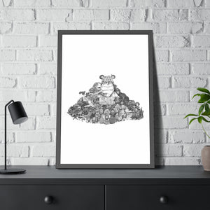 KUMA BLACK & WHITE FRAMED POSTER KUMA BLACK & WHITE FRAMED POSTER