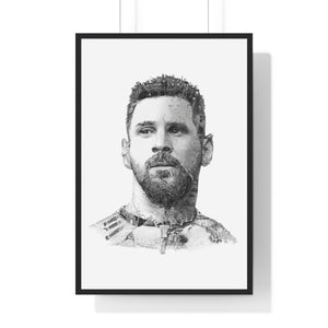 MESSI 2023 BLACK & WHITE FRAMED POSTER MESSI 2023 BLACK & WHITE FRAMED POSTER