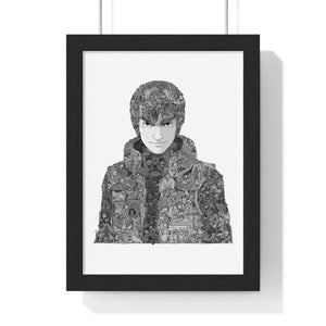 MIGHT GUY BLACK & WHITE FRAMED POSTER MIGHT GUY BLACK & WHITE FRAMED POSTER