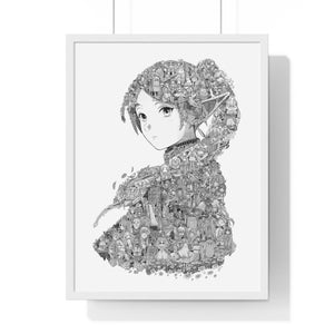 FRIEREN BLACK & WHITE FRAMED POSTER FRIEREN BLACK & WHITE FRAMED POSTER