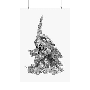 EVA 01 BLACK & WHITE POSTER EVA 01 BLACK & WHITE POSTER