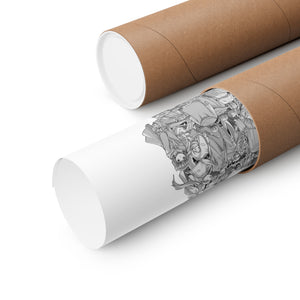 FRIEREN BLACK & WHITE POSTER FRIEREN BLACK & WHITE POSTER