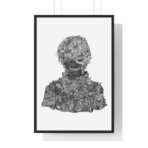 KEN KANEKI BLACK & WHITE FRAMED POSTER KEN KANEKI BLACK & WHITE FRAMED POSTER