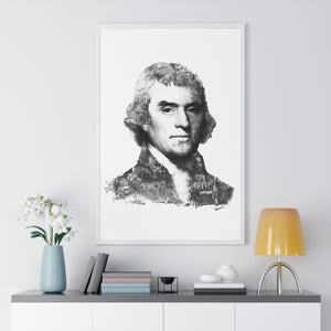 THOMAS JEFFERSON BLACK & WHITE FRAMED POSTER THOMAS JEFFERSON BLACK & WHITE FRAMED POSTER