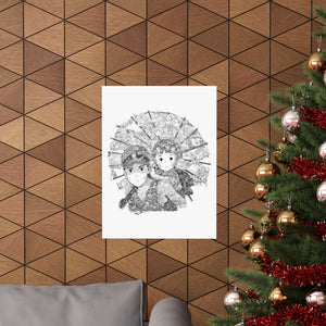GRAVE OF THE FIREFLIES BLACK & WHITE POSTER GRAVE OF THE FIREFLIES BLACK & WHITE POSTER