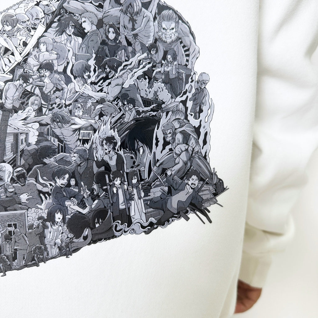 EREN YEAGER BLACK & WHITE HOODIE (Ship from Viet Nam) EREN YEAGER BLACK & WHITE HOODIE (Ship from Viet Nam)