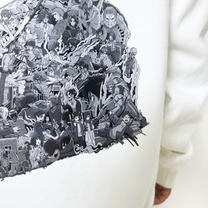 EREN YEAGER BLACK & WHITE HOODIE (Ship from Viet Nam) EREN YEAGER BLACK & WHITE HOODIE (Ship from Viet Nam)