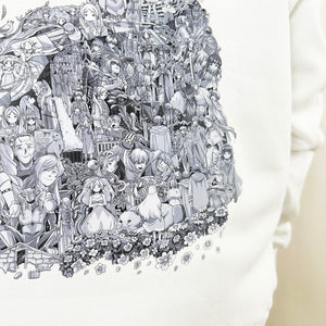 FRIEREN BLACK & WHITE HOODIE (Ship from Viet Nam) FRIEREN BLACK & WHITE HOODIE (Ship from Viet Nam)