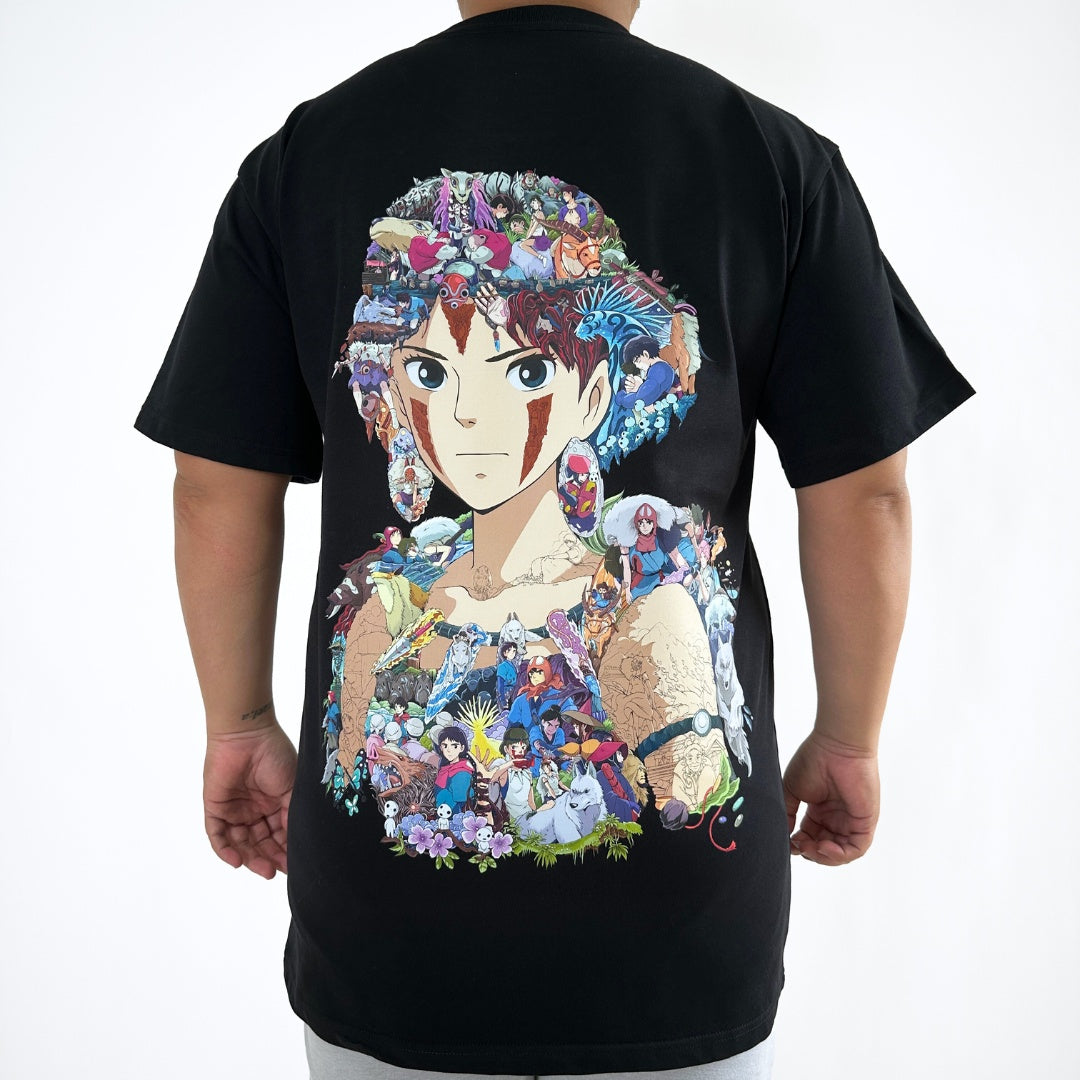 PRINCESS MONONOKE COLOR PREMIUM T-SHIRT (Art on back - Ship from Viet