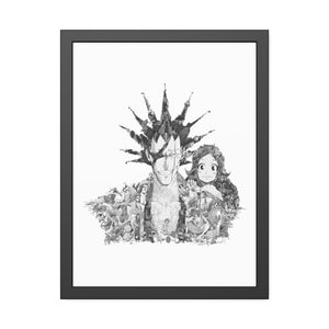 KENPACHI BLACK & WHITE FRAMED POSTER KENPACHI BLACK & WHITE FRAMED POSTER