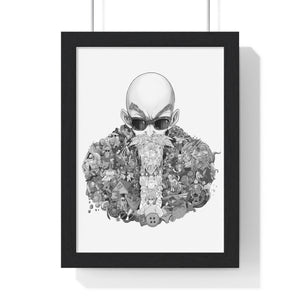 MASTER ROSHI BLACK & WHITE FRAMED POSTER MASTER ROSHI BLACK & WHITE FRAMED POSTER