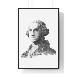 GEORGE WASHINGTON BLACK & WHITE FRAMED POSTER GEORGE WASHINGTON BLACK & WHITE FRAMED POSTER