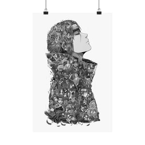 ITACHI (RAIN) BLACK & WHITE POSTER ITACHI (RAIN) BLACK & WHITE POSTER