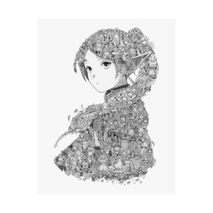 FRIEREN BLACK & WHITE POSTER FRIEREN BLACK & WHITE POSTER