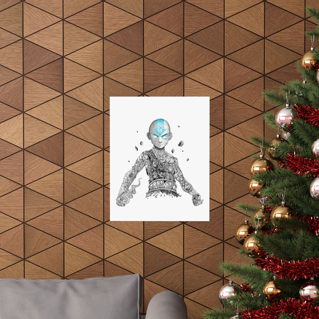 AANG BLACK & WHITE POSTER (Colored Eyes) AANG BLACK & WHITE POSTER (Colored Eyes)