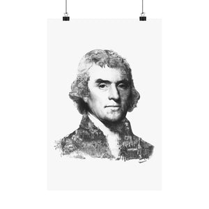 THOMAS JEFFERSON BLACK & WHITE POSTER THOMAS JEFFERSON BLACK & WHITE POSTER