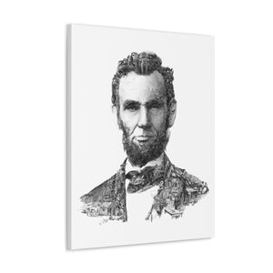 ABRAHAM LINCOLN BLACK & WHITE CANVAS ABRAHAM LINCOLN BLACK & WHITE CANVAS
