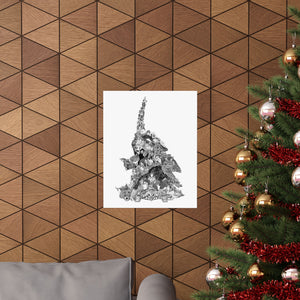 EVA 01 BLACK & WHITE POSTER EVA 01 BLACK & WHITE POSTER